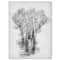 Designart - Black and White Elephant Pencil ketch - Animals Painting Print on Wrapped Canvas